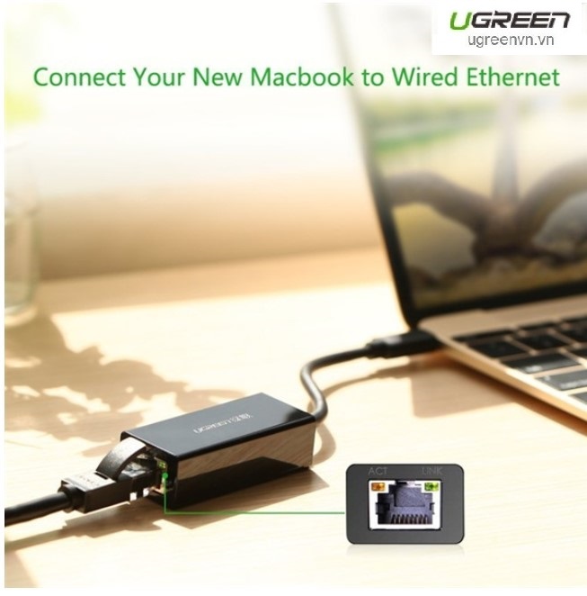 Cáp chuyển Usb Type C to Lan 10/100 Mbps Ugreen 30287 Cao Cấp Chính Hãng